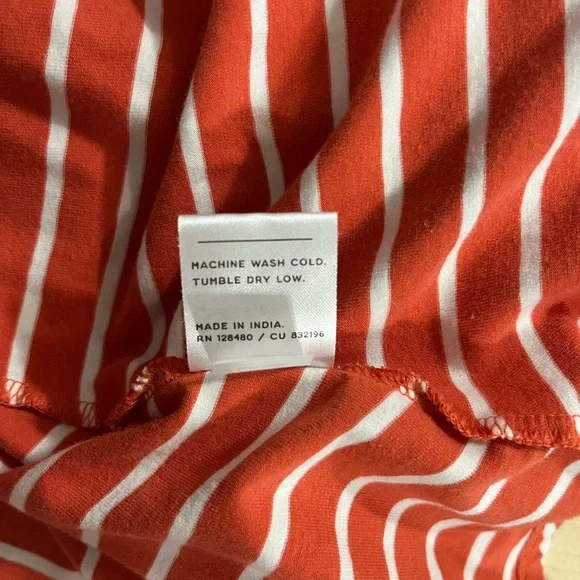 Pact Organic Fit & Flare Striped Crossover Dress - Picture 6 of 8